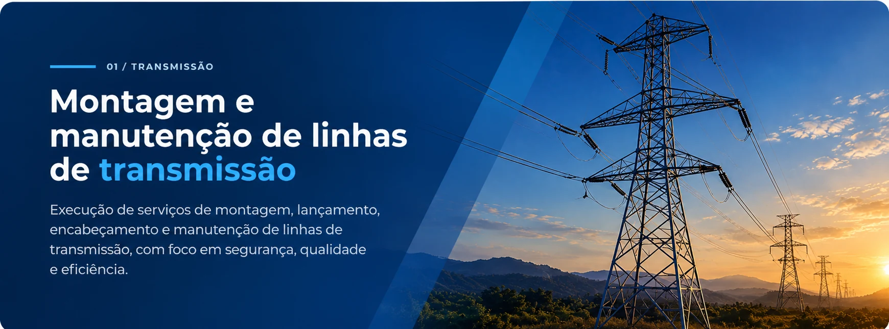 Ilustração de linhas de transmissão